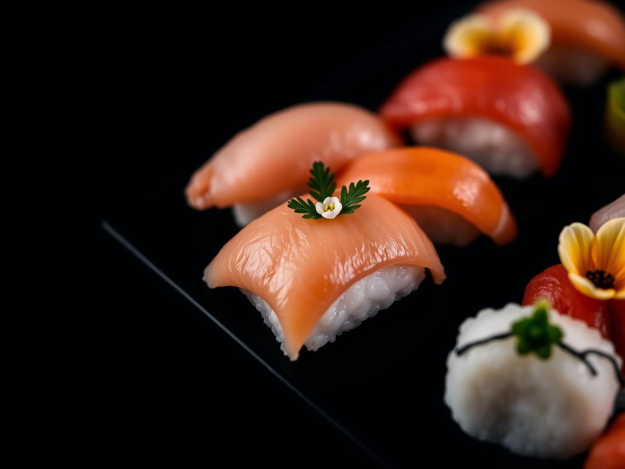 Nigiris e sashimis